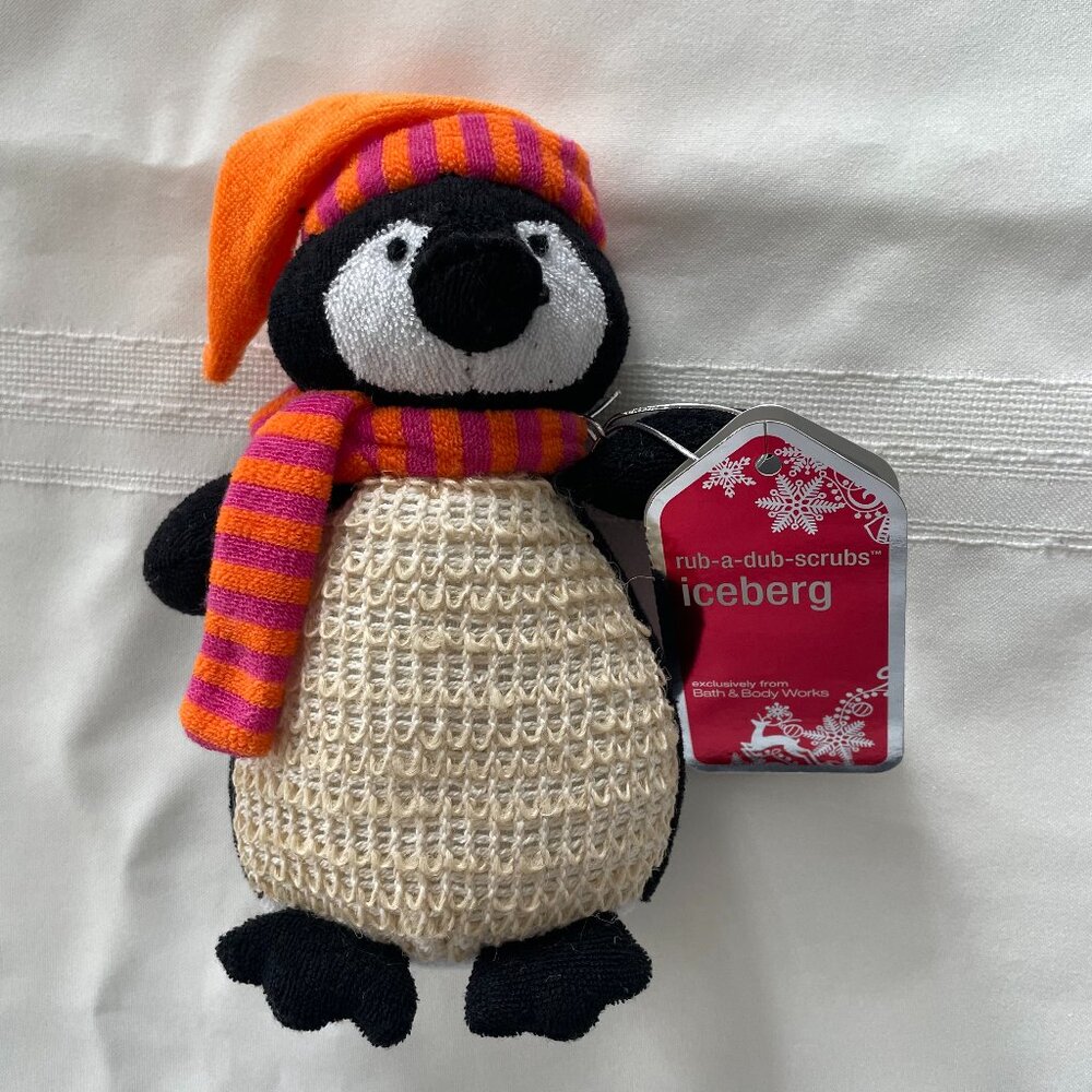 Bath & Body Works Rub-a-dub-scrubs - Penquin Iceberg Loofah Sponge - NWT